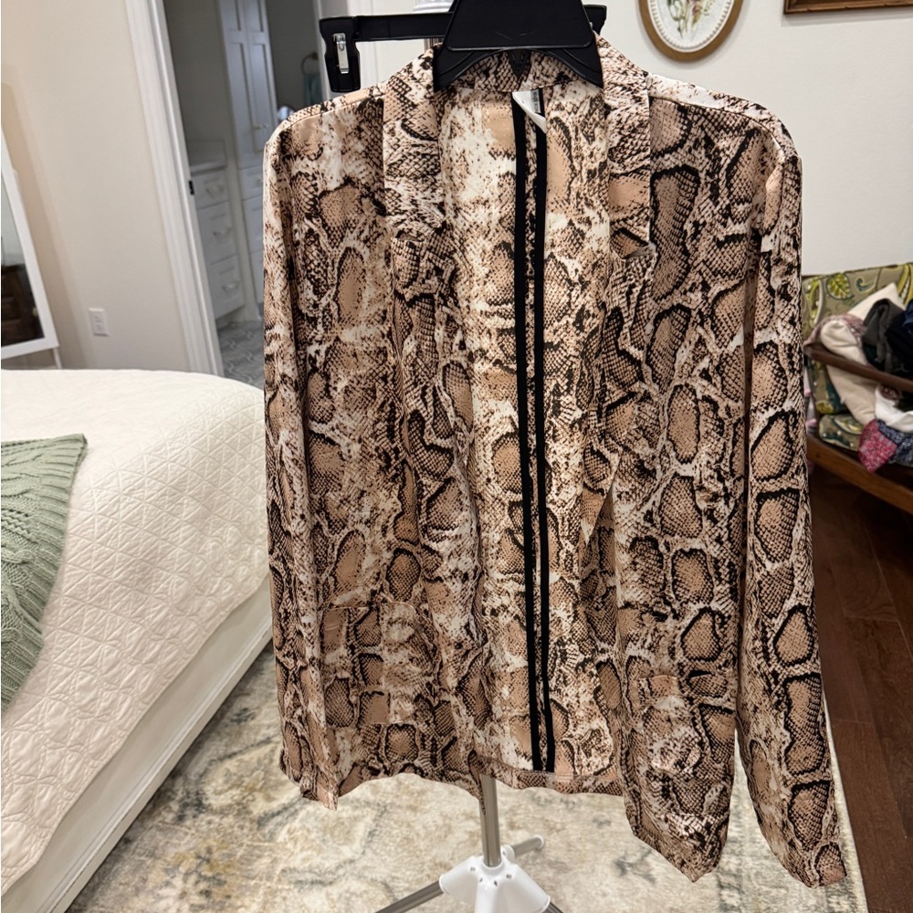 Glam Snake Print Blazer